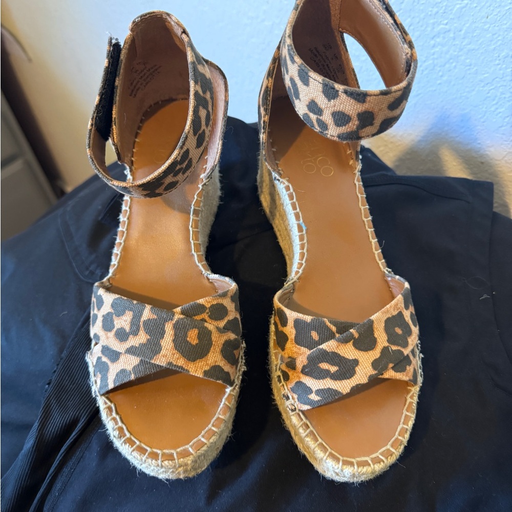 Leopard Print Espadrille Sandals